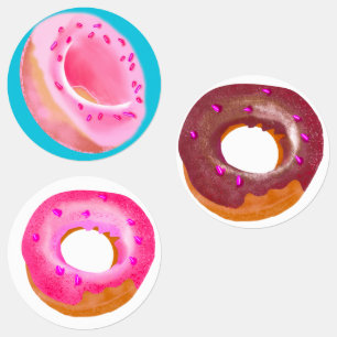 Étiquettes Numériquement beignets frais peints