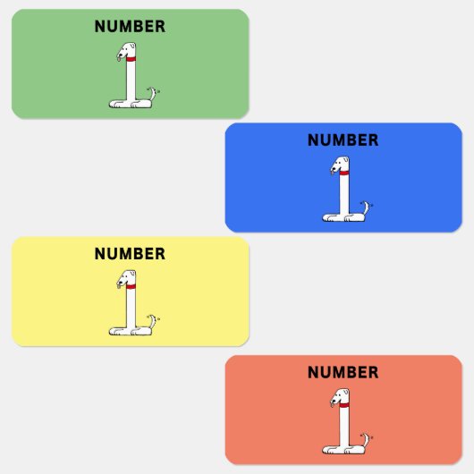 Étiquettes Numéro un chien (Groupe)