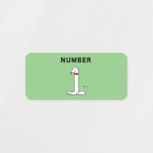 Étiquettes Numéro un chien (Design 1)