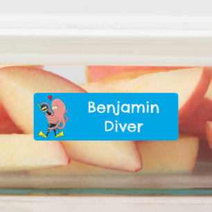 Étiquettes Octopus embrasse plongée dessin animé humour perso