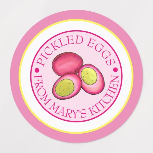 Étiquettes Oeufs De betterave rouge cuits à l'étouffée, canal (Design 1)