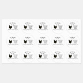 Étiquettes OEufs de poulet fermier ajouter nom année adresse  (Feuille)