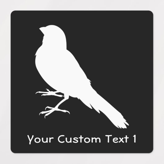 Étiquettes Oiseau canarien permanent (Design 1)