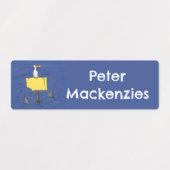 Étiquettes Oiseau de mer amusant entouré de dessins animés de (Design 1)