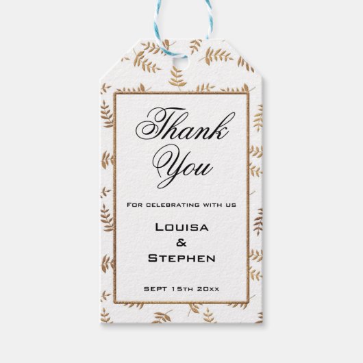 Étiquettes or et Merci blanc (Devant)