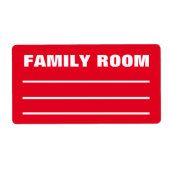 Étiquettes organisateurs de déménagement - Salle f (Devant)