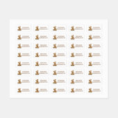 Étiquettes Ours en aquarelle personnalisé (Feuille)