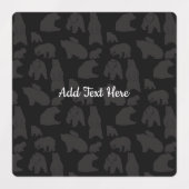 Étiquettes Ours noir (Design 2)