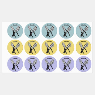 Étiquettes OUTILS de nom et de couleur personnalisés
