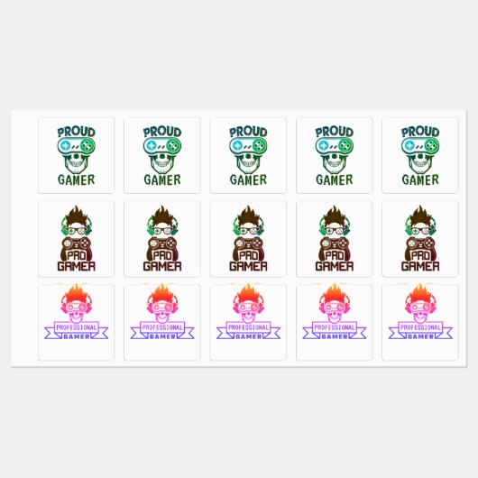 ÉTIQUETTES PACK DE JEUX (Feuille)