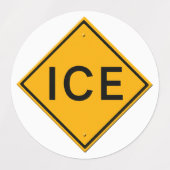 Étiquettes Panneau d'avertissement GLACE (Design 2)