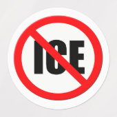 Étiquettes Panneau routier "Pas de GLACE" (Design 2)