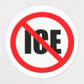 Étiquettes Panneau routier "Pas de GLACE" (Design 1)