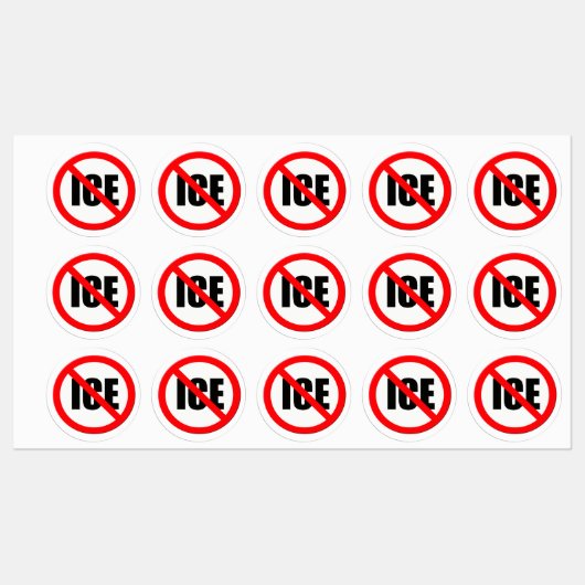 Étiquettes Panneau routier "Pas de GLACE" (Feuille)
