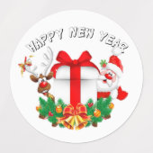 Étiquettes papá Noel variadas para navidad (Design 1)
