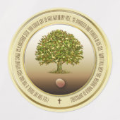 Étiquettes Papeterie pour semences de moutarde, Baptême cadea (Design 1)