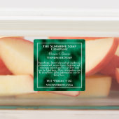 Étiquettes Papier vert imperméable et cosmétique de savon bla (Apposé)