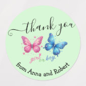 Étiquettes papillon Genre Reveal Party Invitation (Design 1)