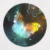 Étiquettes Papillon lumineux et papillons de nuit (Design 1)