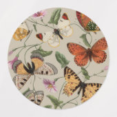 Étiquettes Papillon Moth Nature Collection Dessin (Design 1)