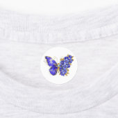 Étiquettes Papillon saphir à fleurs (Apposé)