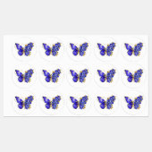 Étiquettes Papillon saphir à fleurs (Feuille)