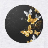 Étiquettes Papillons blancs et dorés (Design 1)