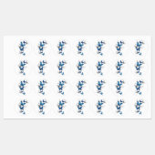 Étiquettes Papillons volants bleus Morpho (Feuille)
