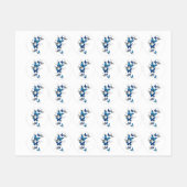 Étiquettes Papillons volants bleus Morpho (Feuille)
