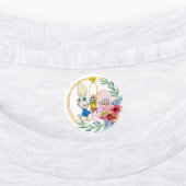 Étiquettes Pâques Lapin Poussin Panier Panier Plaine Florale  (Apposé)