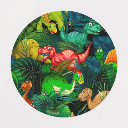 Étiquettes Parc des dinosaures (Design 1)