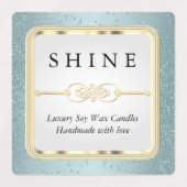 Étiquettes Parties scintillant bleue et blanc (Design 1)