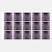 Étiquettes Parties scintillant d'arbre de Noël et flocons de  (Feuille)