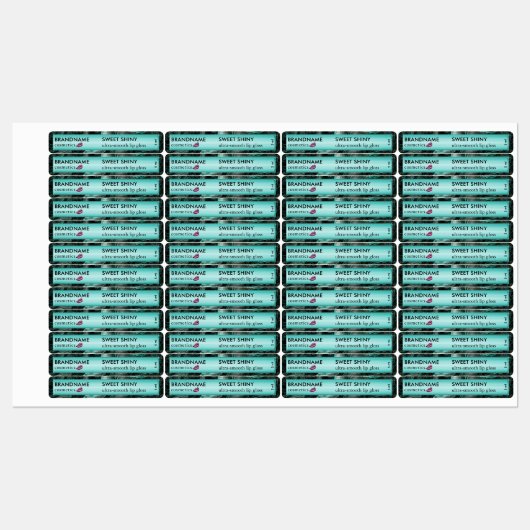 Étiquettes Parties scintillant d'huile turquoise moderne Agat (Feuille)