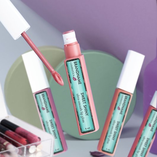 Étiquettes Parties scintillant d'huile turquoise moderne Agat