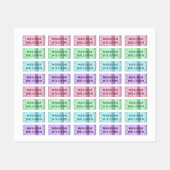 Étiquettes Parties scintillant Fille tendance Chic Moderne No (Feuille)