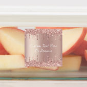 Étiquettes Parties scintillant rose Gold Blush - avec texte (Apposé)