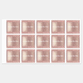 Étiquettes Parties scintillant rose Gold Blush Drivers Étique (Feuille)