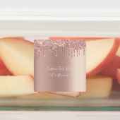 Étiquettes Parties scintillant rose Gold Texte personnalisé V (Apposé)