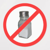 Étiquettes Pas d'autocollant rond classique sel (Design 1)