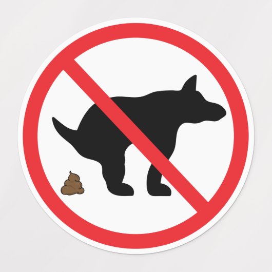 Étiquettes Pas de Pot de Chien (Design 2)