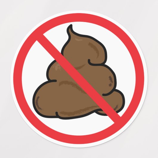 Étiquettes Pas de Pot de Chien (Design 1)