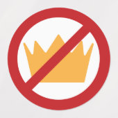 Étiquettes PAS DE ROIS ! Anti-Trump (Design 2)