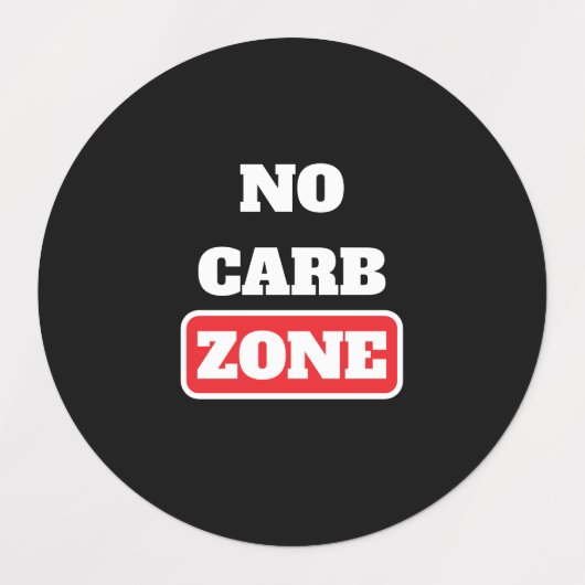 Étiquettes Pas de zone carb (100% CARNIVORE) (Design 1)