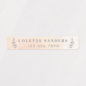 Étiquettes Pastel Aquarelle Nom personnalisé (Design 1)