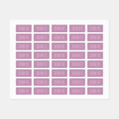 Étiquettes Pastel Purple & Pink clair | Texte modifiable mode (Feuille)