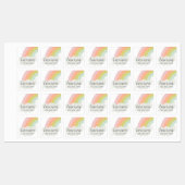 Étiquettes Pastel Rainbow Enfants (Feuille)
