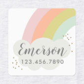 Étiquettes Pastel Rainbow Enfants (Design 1)