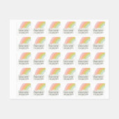 Étiquettes Pastel Rainbow Enfants (Feuille)