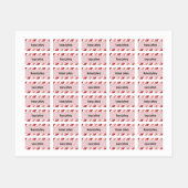 Étiquettes Pastel Stripes Laverie Familiale (Feuille)